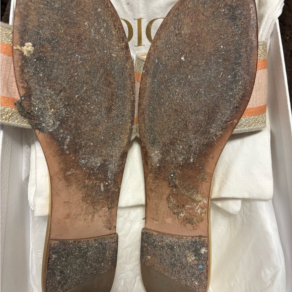 Dior Women's Sandals in Gold and Pink - Picture 2 of 8